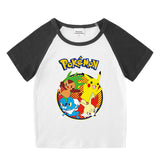Children Pokemon Pikachu T Shirt Cotton T-shirt Casual Sports Cute