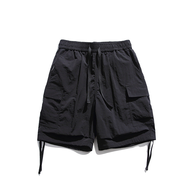 Men Shorts Summer Overalls Casual Loose Straight Shorts Men