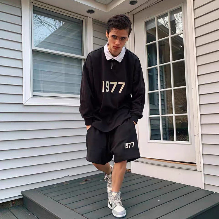 Fear of God Essentials 1977 Rugby Wheat Flocking Polo Shirt Long Sleeve