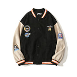 Baby Blue Varsity Jacket Men's Spring and Autumn Casual Jacket Men's Jacket