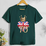 Inspired by Queen's Platinum Jubilee 2022 Elizabeth 70 Years T-shirt T-shirt Short Sleeve Loose