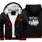 Stranger Things Hoodie Winter Thickened Velvet Padded Color Matching Cardigan Zipper Hooded Jacket