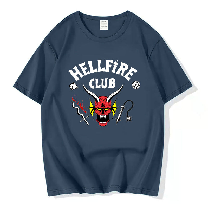 Stranger Things Hellfire Club T Shirt T-Shirt Stylish Loose Short Sleeve