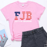 Let's Go Brandon T Shirt Top Women's Letter Print Short-Sleeve T-shirt Women