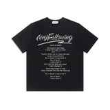 Preppy Aesthetic T Shirt Double Yarn Crew Neck Loose Casual Print T-shirt