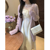 Aesthetic Dress Collar Embroidered Lace Fairy Dress Women