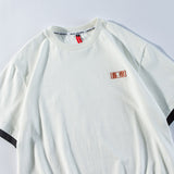 Men's T-Shirt Summer Men's Solid Color round Neck Embroidered T-shirt