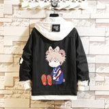 Comic Denim Jacket Men's and Women's Fashion Denim Jacket Top