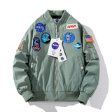 NASA Varsity Jacket Spring Casual Coat Men's and Women's Embroidered Loose