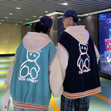 The Bears Varsity Jacket Baseball Uniform Men's Spring and Autumn Clothes Boys Autumn Wear Jacket Retro Bear Men's Jacket