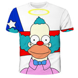 Homer Simpson Shirt Summer Printed Sports Short-Sleeved T-shirt