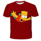 Homer Simpson Shirt Digital Printing Men's Cartoon Sports Short Sleeve
