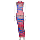Victoria Beckham Dresses Women's Spring Fashion Printed Sexy Dress