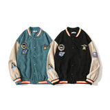 Baby Blue Varsity Jacket Men's Spring and Autumn Casual Jacket Men's Jacket