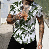 Men Beach T Shirts Men's Fashion Fashion Short Sleeve Shirt
