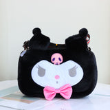 My Melody Bag Cartoon Cinnamoroll Babycinnamoroll Clow M Shoulder Bag Cute Double Layer Zipper Storage Plush Crossbody Bag