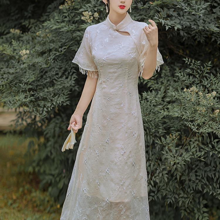Women Cottagecore Dress Retro Elegant Dress Young