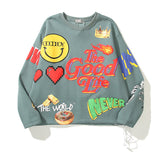 Cpfm Sweatshirt Printed Graffiti Loose round Neck Sweater