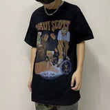 Oversized 90S T Shirt Hiphop Short-Sleeved T-shirt Men's and Women's Retro Top