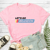 Let'S Go Brandon T Shirt Letter Print Teen Casual Loose-Fitting T-Shirt Short Sleeve Top