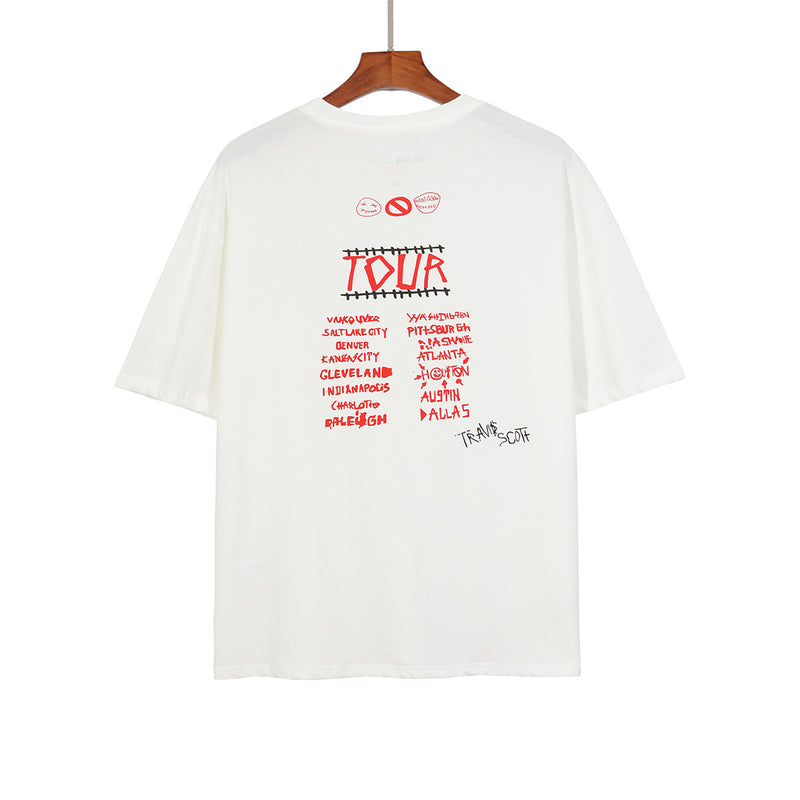 Cactus Jack McDonalds Shirt Travis Scott Cactus Jack Short Sleeve Men's and Women's Loose Trendy round Neck T-shirt