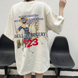 Rrr123 T Shirt Knight Printed Distressed Loose T-shirt