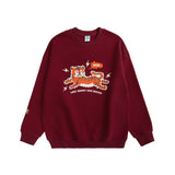 Preppy Aesthetic Sweatshirt Men's Autumn Printed round Neck Loose Men's