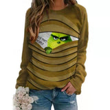 Grinch Hoodie 3D Printing Casual Sweatshirt Women