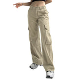 Julia Fox Low Rise Trousers Light Green Workwear Straight-Leg Denim Casual Pants