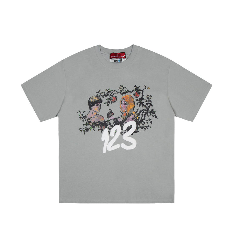 Rrr123 T Shirt Adam Eve Puff Print Vintage Distressed T-shirt