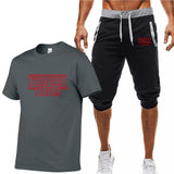 Stranger Things T Shirt Summer Fashion Printed Stranger Things Cotton Short Sleeve T-shirt Cropped Pants Suit