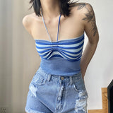 Music Festivals Rave Outfits Girls Tops Summer Women's Fashion Slim Vest