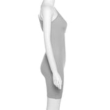 Summer High Waist Tight Sleeveless Casual Sports One-Piece Shorts