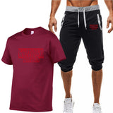 Stranger Things T Shirt Summer Fashion Printed Stranger Things Cotton Short Sleeve T-shirt Cropped Pants Suit