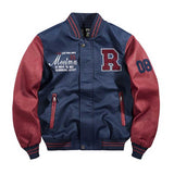 Yellow Varsity Jacket Flight Jacket Stitching Autumn and Winter Baseball Uniform Motorcycle Clothing Leather Coat
