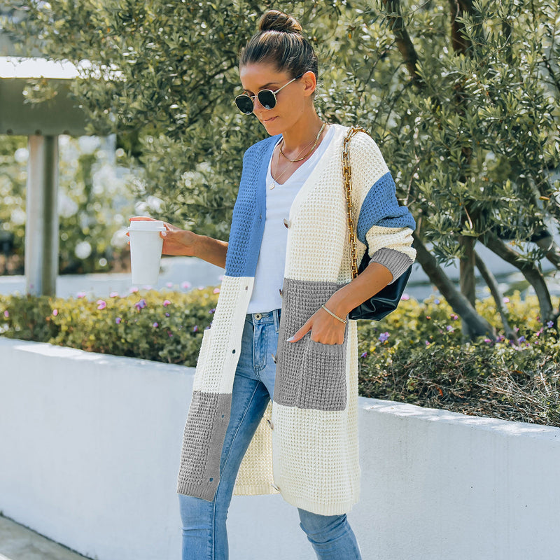Women's Fall Outfits Sweater Women's Mid-Length Autumn and Winter Knitwear Cardigan Coat