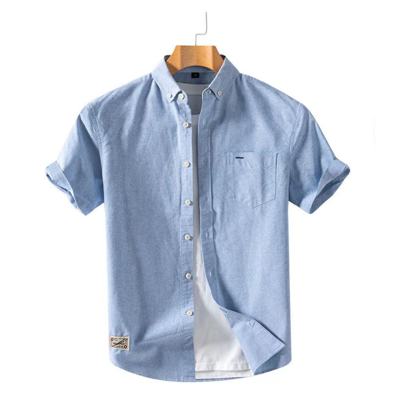 Men Beach T Shirts Summer Cotton Short Sleeve Shirt