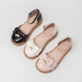 Flat Dress Sandals Spring/Summer Platform Bow Solid Color Sandals for Women