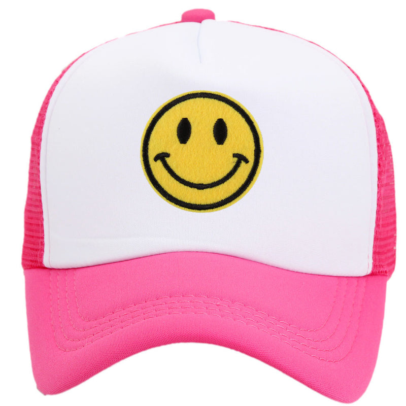 Smiley Face Cap Sponge Smiley Face Simple Casquette