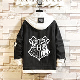 Comic Denim Jacket Spring and Autumn Men's and Women's Casual Denim Coat Clothes