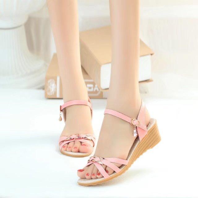 Women Open Toe Sandals Flats Summer Buckle Open Toe Sandals