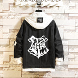 Comic Denim Jacket Spring and Autumn Men's and Women's Casual Denim Coat Clothes