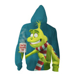 Grinch Hoodie Christmas Sweater Couple 3D Printing plus Size Sweater