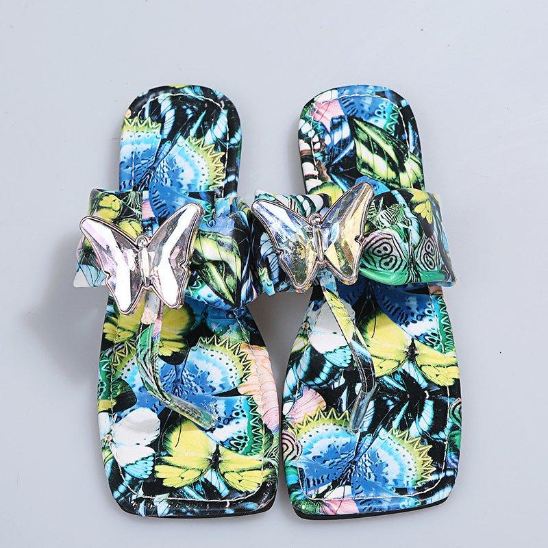 Women Open Toe Sandals Flats Large Size Flat Bottom Slippers for Women Summer