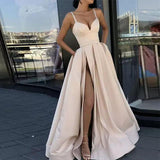 Lady Gaga Dress Strap Trailing Satin Dress