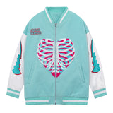 Bone Varsity Jacket Vintage Baseball Uniform Casual Loose Men's Jacket Autumn