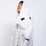 Mens Fall Outfits Graffiti Worn Looking Washed-out Hooded Sweater Male and Female Personality Loose