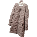 Women Winter Coats Puffer Jacket Down Coat Down Jacket Women's Mid-Length Round Neck White Duck Down Coat