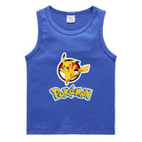 Children Pokemon Pikachu T Shirt Cotton Leisure Sports Sweat-Absorbent Short Sleeve