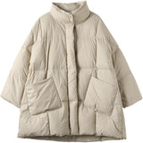 Women Winter Coats Puffer Jacket Down Coat Long Sleeve Warm White Duck Down Lightweight Down Jacket Female